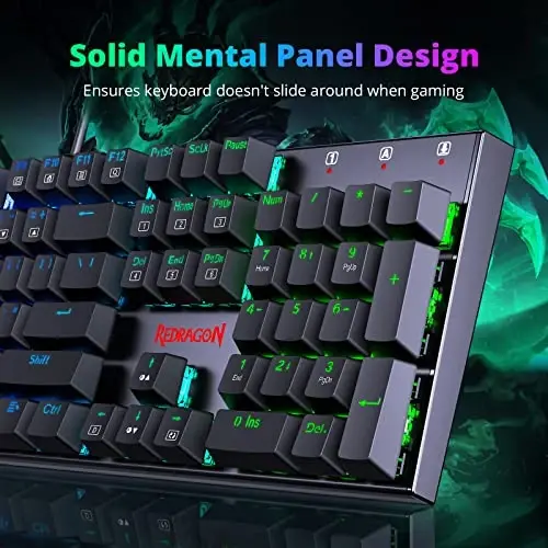 Redragon Mechanical Gaming Keyboard with Red Switches, Wired Keyboard Mechanical with RGB Backlit, Fully Progammable, Durable Aluminum Frame, Anti-Ghosting for PC Windows Mac, K565, Black - 6