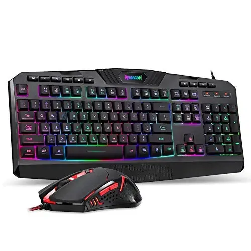 Redragon S101 Gaming Keyboard, M601 Mouse, RGB Backlit Gaming Keyboard, Programmable Backlit Mouse, Value Combo Set [New Version] 