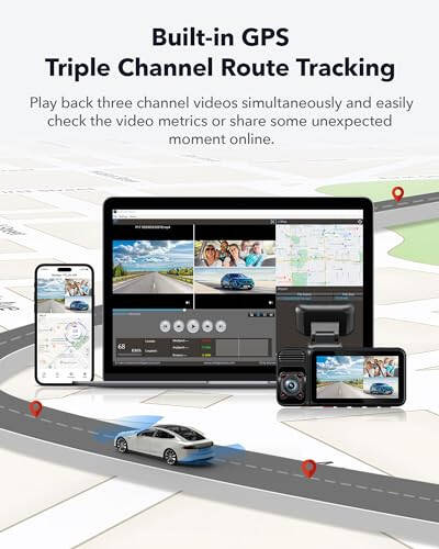 REDTIGER 4K 3 Kanal Dash Cam, emish tabanda o'rnatish bilan - 6