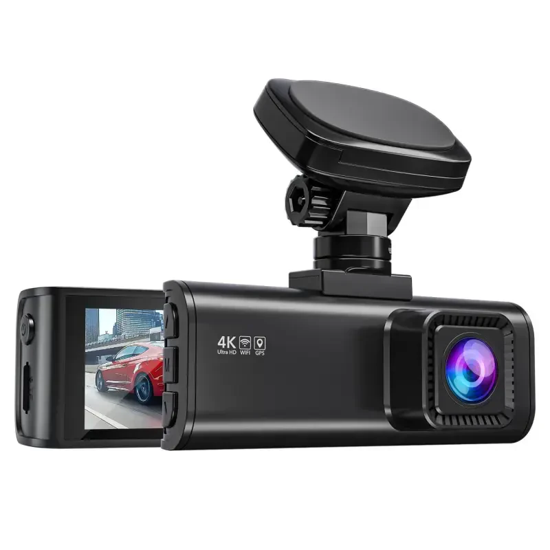REDTIGER 4K Front and Rear Dash Cam, STARVIS 2 Sensor, 4K/2.5K+1080P Dual Dash Cam, Built-in WiFi & GPS, 3.18-inch IPS Screen, 170° Wide Angle, Parking Mode, 64GB card - 2
