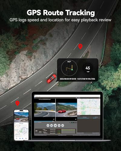 REDTIGER 4K Oldingi va Orqa Kamera, 3.18 dyuymli Teginish Ekrani, 64GB Karta Kirgizilgan, Avtomobil Dash Kamerasi O'rnatilgan WiFi GPS, UHD 2160P Kechasi Ko'rish, WDR, Avtoturargoh Monitori (F7N Touch) - 6