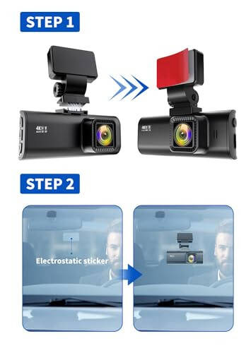 REDTIGER Adhesive Mount F7N Dash Cam with GPS Module - 4