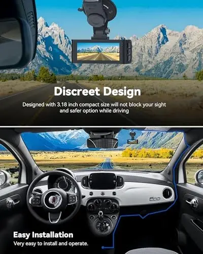 REDTIGER Dashcams 4K Car Camera Front UHD 2160P with Wi-Fi GPS 3.16
