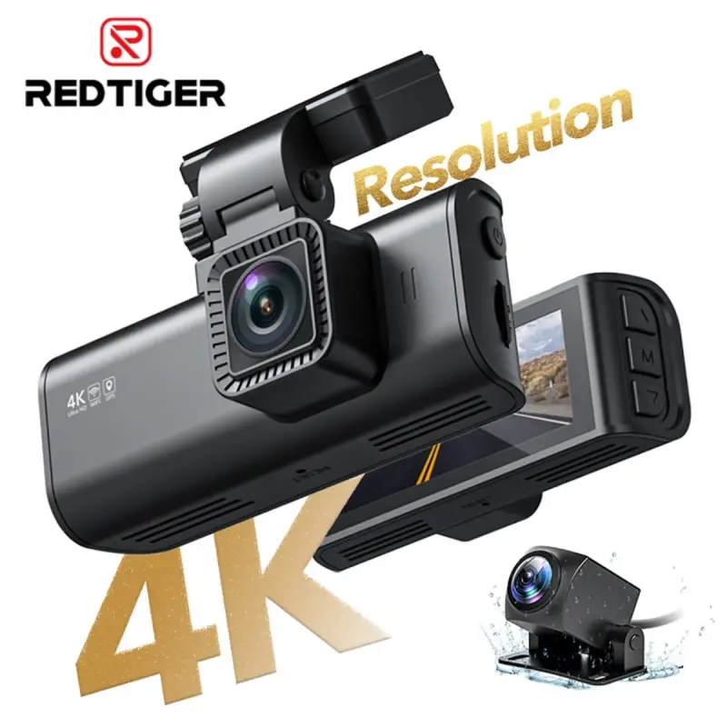 REDTIGER Dash Cam Front and Rear, 4K/2.5K Dashcam with G-Sensor, 3.18