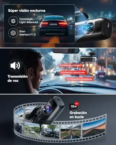 REDTIGER F9 Dash Cam 4K Front and Rear 1080P, WiFi GPS Car Camera with 32GB Card, Dual Dash Camera for Cars, Loop Recording, Night Vision, Parking Mode, Smart App Control, Support 256GB Max - 6