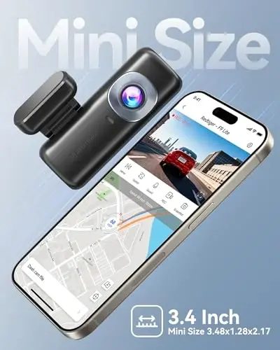 REDTIGER F9Lite Dash Cam 4K Front, ADAS, WiFi APP Control, Hidden Design | 2160P UHD Mini Car Dash Camera, GPS Tracking, WDR Night Vision, G-Sensor, 24H Parking Monitor(SD Card Not Included) - 5