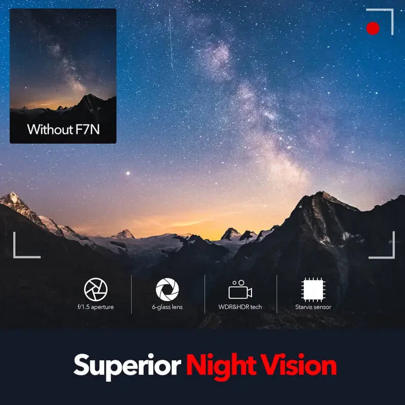 REDTIGER Old va Orqa Kamerali Avtomobil Videoregistratori, 4K/2.5K, G-Sensor, 3.18