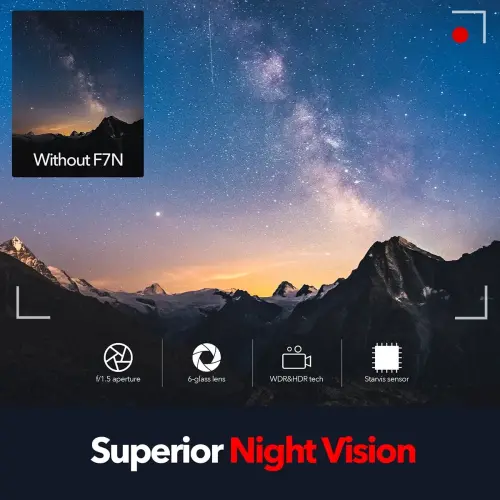 REDTIGER Old va Orqa Kamerali Avtomobil Videoregistratori, 4K/2.5K, G-Sensor, 3.18