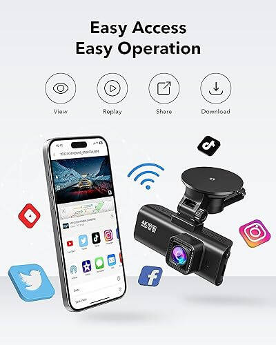 REDTIGER Ön Arka Dash Cam, 4K/2.5K Full HD Araba Dash Kamerası, Ücretsiz 32GB Kart, Dahili Wi-Fi GPS, 3.16” IPS Ekran, Gece Görüşü, 170° Geniş Açı, WDR, 24 Saat Park Modu - 13