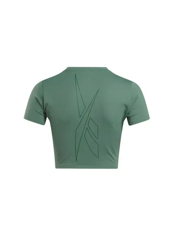 Reebok 100076117 LUX BOLD CROP TEE Yashil Ayollar Futbolkasi - 5