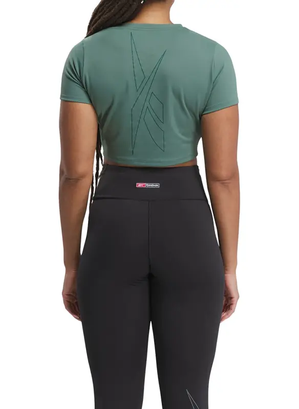 Reebok 100076117 LUX BOLD CROP TEE Зеленая Женская Футболка - 3
