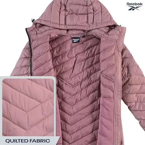 Reebok Ayollar Kurtkasi - Ayollar uchun engil Softshell Kapalakli Kurtkalar Fermuarli Qishki Palto Ustki Kiyim Cho'ntaklar bilan - 4