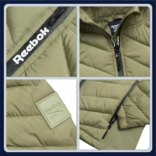 Reebok ayollar kurtkasi - Ayollar uchun engil softshell kaplamali kurtkalar Fermuarli kaputli qishki palto tashqi kiyim cho'ntaklar bilan - 3