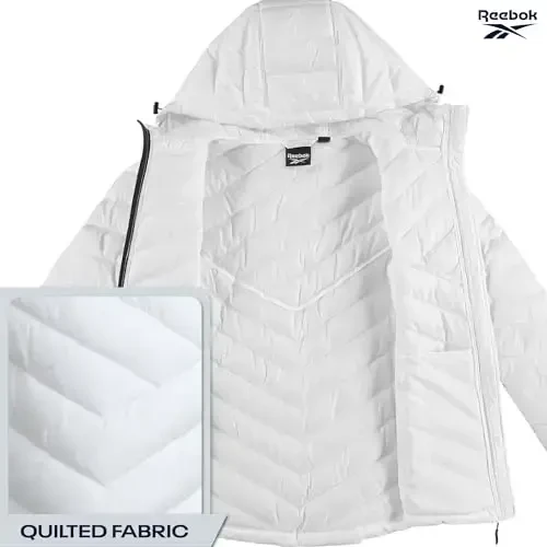 Reebok ayollar kurtkasi - Ayollar uchun engil softshell tikilgan kurtkalar Fermuarli qopqoqli qishki palto Ustki kiyim cho'ntaklar bilan - 4