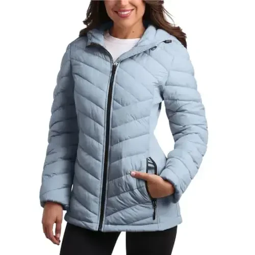 Reebok ayollar kurtkasi - Ayollar uchun yengil softshell kaplamali kurtkalar, cho'ntakli fermuarli qopqoqli qishki palto ustki kiyimi - 1