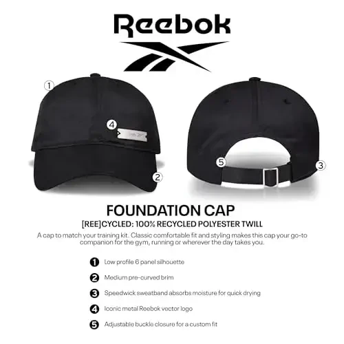Reebok ayollar nishoni shapkasi | Golf | Tennis | Kort | Unumdorlik | Nafas oladigan | Yengil | Tez quriydi | Quyoshdan himoya - 6