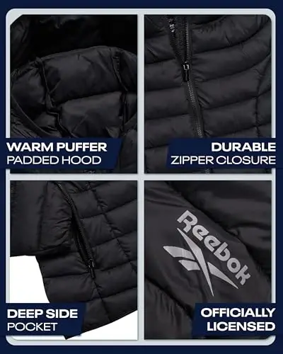 Reebok Ayollar Puffersiz Kurtkasi - Ayollar uchun Ob-havoga chidamli Issiq Qadoqlanadigan Qishki Palto - Ayollar uchun Kundalik Kapitone Kurtkalar - 3