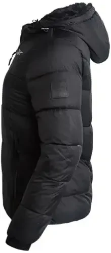 Reebok ayollar qishki kurtkasi - Og'ir vaznli tikilgan puffer parka qishki palto - Ayollar uchun Sherpa astarli issiq chang'i kurtkasi (S-XL) - 5