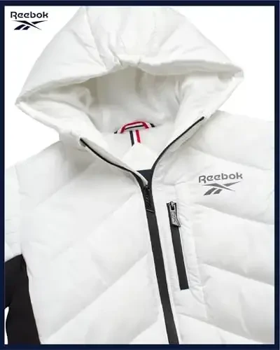 Reebok Boys Puffer Jacket - Heavyweight Quilted Wind & Water Resistant Boys Winter Coat - Insulated Bubble Kids Winter Jacket - 5