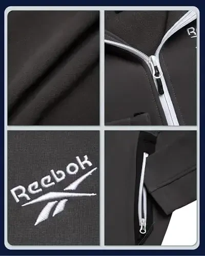 Reebok Boys Softshell Jacket - Polar Fleece Lined Wind & Water Resistant Hooded Winter Coat - Casual Outerwear for Boys - 3