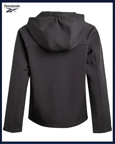 Reebok Boys Softshell Kurtkasi - Polar Fleece Astarlı Rüzgar ve Su Geçirmez Kapüşonlu Kışlık Palto - Erkek Çocuklar için Günlük Dış Giyim - 6
