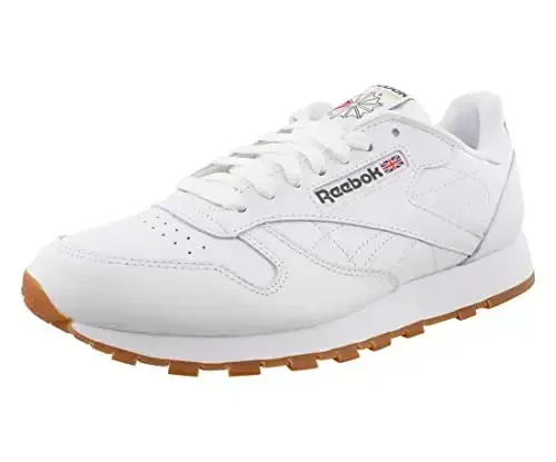 Reebok Classic Leather erkaklar poyafzali, o'lcham: 5.5, rangi: Oq/Saqich - REEBOK