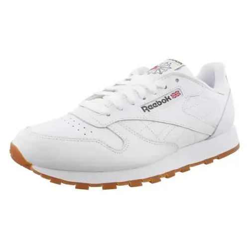 Reebok Classic Leather erkaklar poyafzali, o'lcham: 5.5, rangi: Oq/Saqich - 5