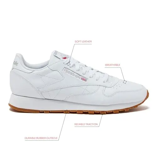 Reebok Classic Leather Sneakers for Men, Casual Tennis Mens Shoes - REEBOK (1)