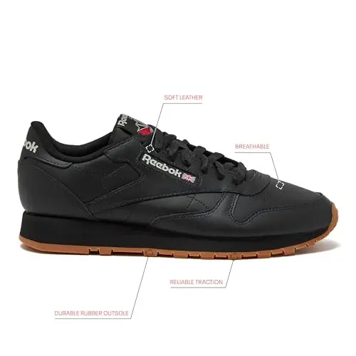 Reebok Classic Leather Sneakers for Men, Casual Tennis Mens Shoes - REEBOK (1)