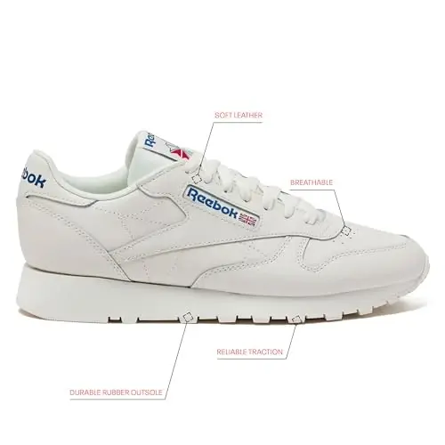 Reebok Classic Leather Sneakers for Men, Casual Tennis Mens Shoes - 2