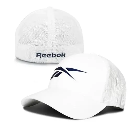 Reebok Elite Hat | Baseball Cap | Fitted | Six Panel Design | Stretch Mesh | Athletic | Sports | Performance | Breathable - 6