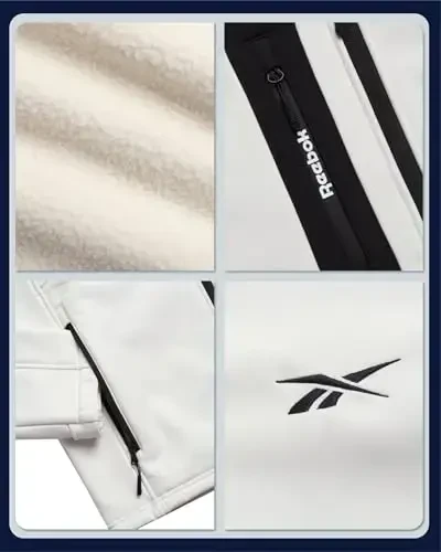 Reebok erkaklar kurtkasi - Ob-havoga chidamli jun bilan qoplangan softshell kurtka palto - Erkaklar uchun engil kundalik palto (M-XXL) - REEBOK (1)