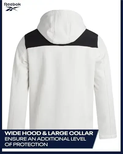 Reebok erkaklar kurtkasi - Ob-havoga chidamli jun bilan qoplangan softshell kurtka palto - Erkaklar uchun engil kundalik palto (M-XXL) - 6