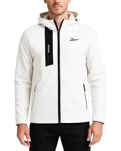 Reebok erkaklar kurtkasi - Ob-havoga chidamli jun bilan qoplangan softshell kurtka palto - Erkaklar uchun engil kundalik palto (M-XXL) - 7