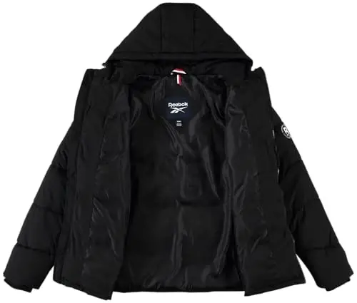 Reebok Erkaklar Puffer Kurtkasi - Kapshonli Konforli Stretch Izolyatsiyalangan Puffer Kurtka - Erkaklar uchun Issiq Kapshonli Kurtkalar (S-XXL) - 2