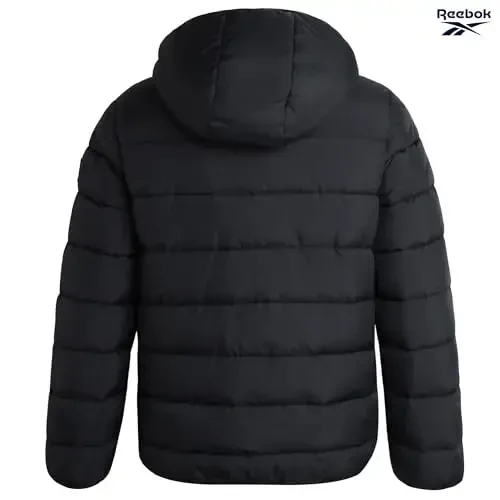 Reebok erkaklar qishki kurtkasi - Og'ir Sherpa astarlı puffer parka erkaklar qishki paltosi - Erkaklar uchun izolyatsiyalangan kapitone qilingan chang'i kurtkasi - 6