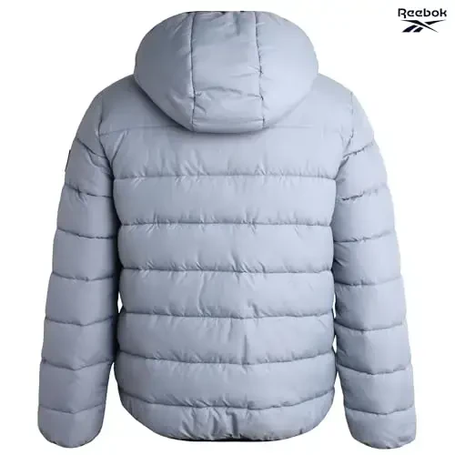 Reebok erkaklar qishki kurtkasi - Og'ir Sherpa astarli puffer Parka erkaklar qishki paltosi - Erkaklar uchun izolyatsiyalangan kapitone qilingan chang'i kurtkasi - 6