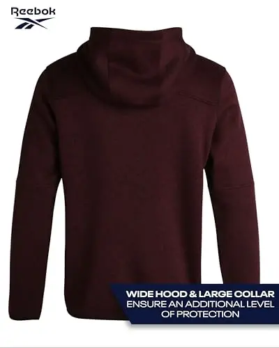 Reebok erkaklar sviter kurtkasi - jun bilan qoplangan, ob-havoga chidamli izolyatsiyalangan tashqi kiyim - erkaklar uchun qulay sviter kurtkalar (o'lchamlari: M-XXL) - 6