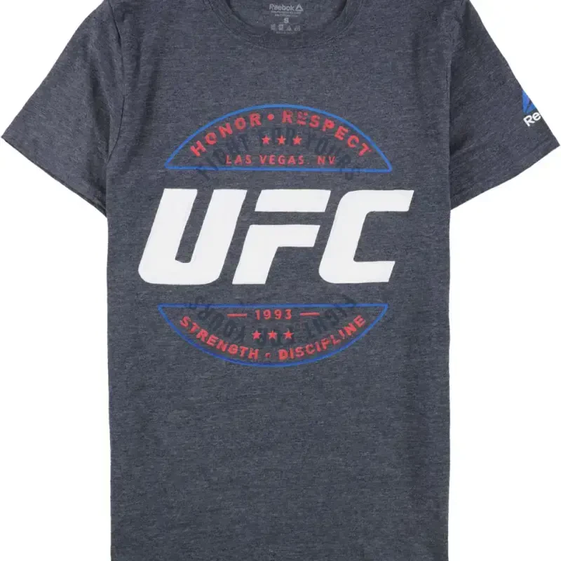 Reebok Erkaklar UFC Las Vegas Grafik Futbolka, Ko'k, Kichkina - REEBOK