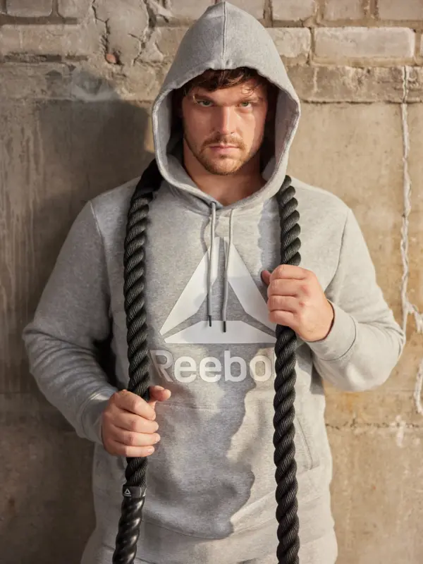 Reebok Erkaklar va Katta Erkaklar uchun Delta Logo Fleece Hoodie Sweatshirt, O'lchamlari S-3XL - 1