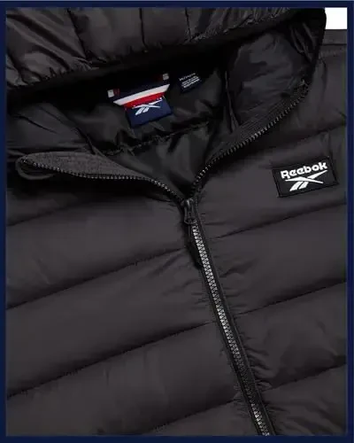 Reebok Men's Jacket – Lightweight Hooded Quilted Puffer Coat – Warm Insulated Winter Jacket for Men (S-4X) - 5