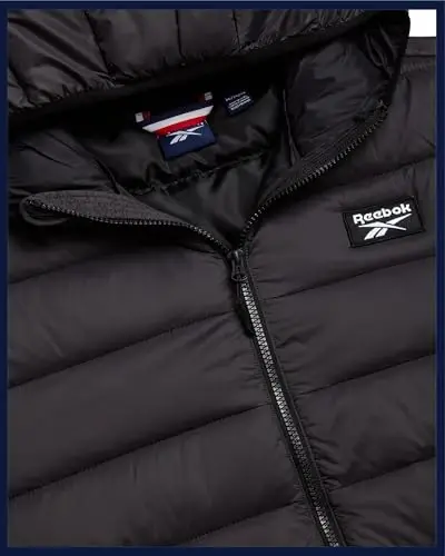 Reebok Men's Jacket – Lightweight Hooded Quilted Puffer Coat – Warm Insulated Winter Jacket for Men (S-4X) - 5