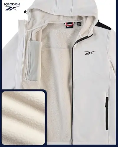 Reebok Mens Jacket - Weather Resistant Fleece Lined Softshell Jacket Coat - Lightweight Casual Coat for Men (M-XXL) - 4