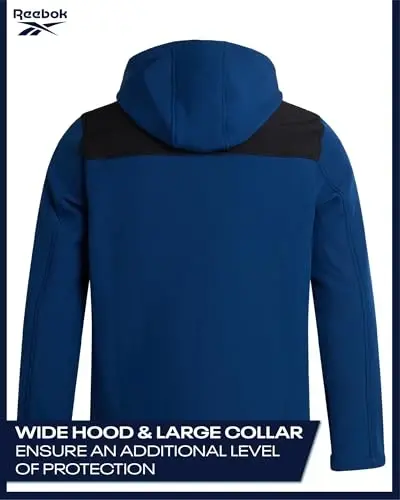 Reebok Mens Jacket - Water Resistant Zip Up Sherpa Fleece Lined Softshell Mens Lightweight Jacket - Winter Jackets for Men - 7