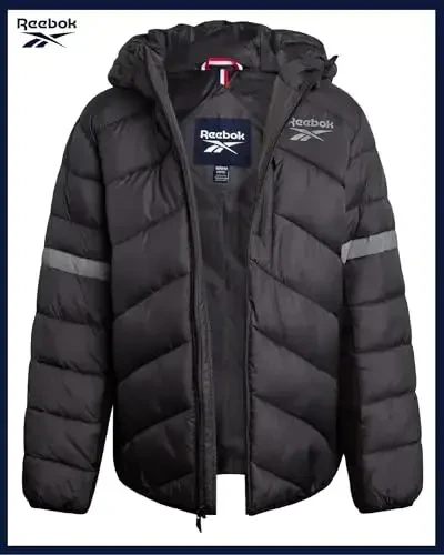 Reebok Boys Puffer Jacket - Heavyweight Quilted Wind & Water Resistant Boys Winter Coat - Insulated Bubble Kids Winter Jacket - REEBOK (1)