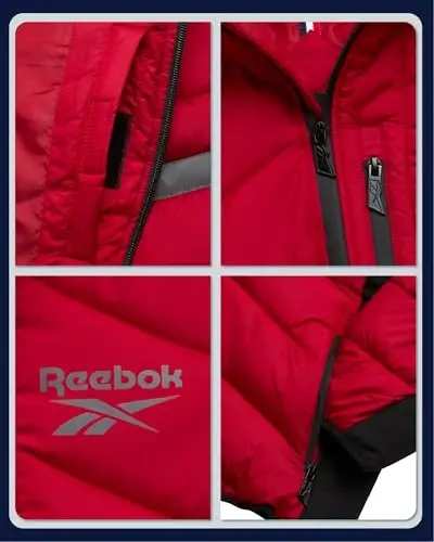 Reebok Boys Puffer Jacket - Heavyweight Quilted Wind & Water Resistant Boys Winter Coat - Insulated Bubble Kids Winter Jacket - 3