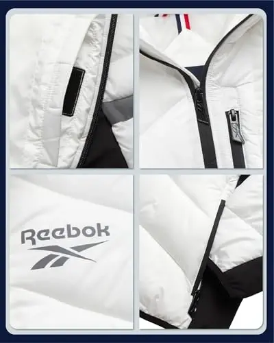 Reebok Boys Puffer Jacket - Heavyweight Quilted Wind & Water Resistant Boys Winter Coat - Insulated Bubble Kids Winter Jacket - 3