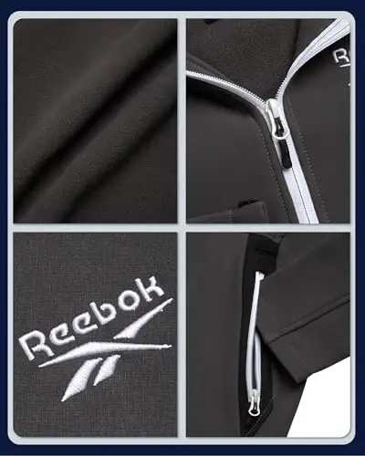 Reebok Boys Softshell Jacket - Polar Fleece Lined Wind & Water Resistant Hooded Winter Coat - Casual Outerwear for Boys - 3