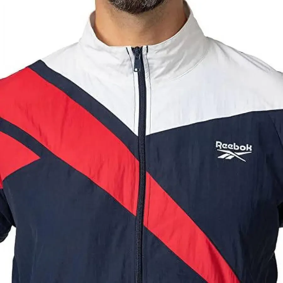 Reebok Men's Embroidered Logo Classics Lightweight Woven Track Jacket (Vector Navy, S)- - 4