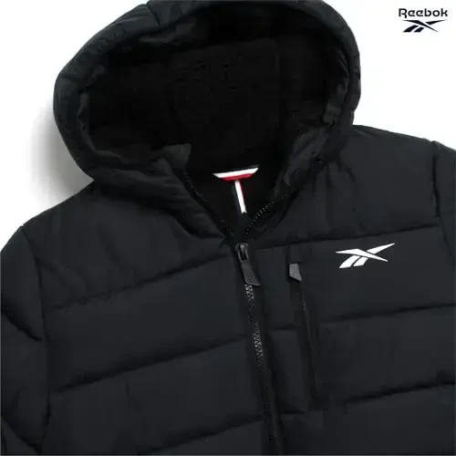 Reebok Mens Winter Jacket - Heavyweight Sherpa Lined Puffer Parka Mens Winter Coat - Insulated Quilted Ski Jacket for Men - 5